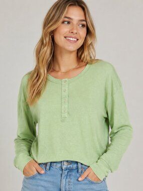 PINK Victoria's Secret Long Sleeve Henley NWT Sz M